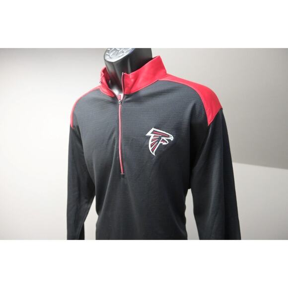 Antigua Golf Jacket Athletic Black 1/4 Zip Atlanta Falcons NFL Mens Sz XL - Picture 3 of 8